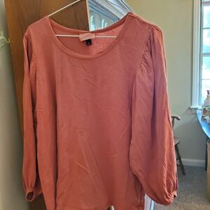 Universal thread puff sleeve cotton shirt